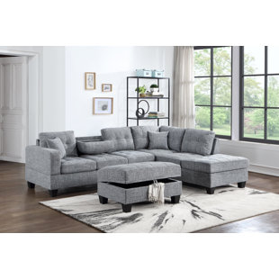 Kent reversible sofa chaise shop with storage